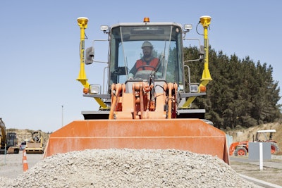 Armed with a GPS/GNSS indicate system on a wheel loader, you can spread subgrade materials, clean up haul roads, grade and cut building pads and prevent quarry stockpile undercutting using 3D topographic designs.