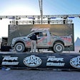 The all-new Ford F-150 Raptor race truck finishes on the podium at the Best in the Desert Mint 400 off-road race in Primm, Nev., March 12, 2016.