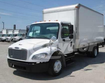 Ryder has restructured its pre-owned vehicle segment, which includes vehicles like this 2008 Freightliner box truck (screen shot from usedtrucks.ryder.com).
