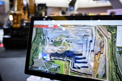 Cardinal, Redbird’s app that pulls in VisionLink telematics data, on display at Caterpillar’s Bauma booth.