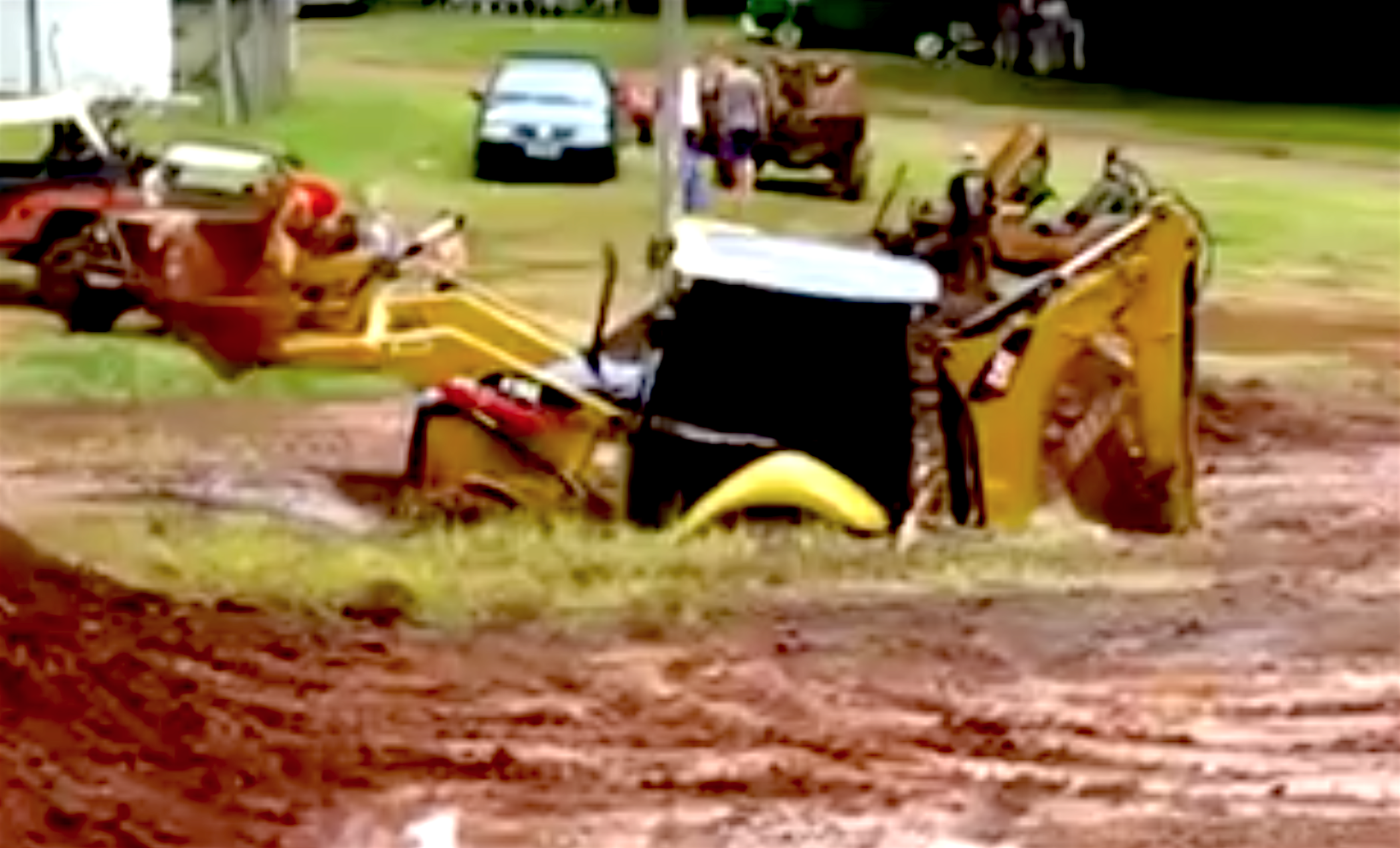 Backhoe obstacle course