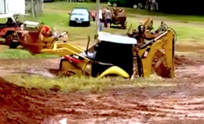 Backhoe obstacle course