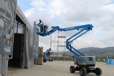 Nearly a half ton of extra weight enables the Genie Z-45/25XC boom lift to double its lift capacity.