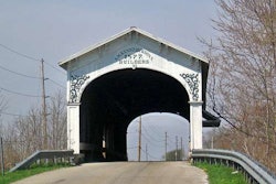The Smith Covered bridge is one of several small bridges in Rush County that will be tested with the new technology.