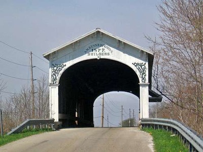 The Smith Covered bridge is one of several small bridges in Rush County that will be tested with the new technology.