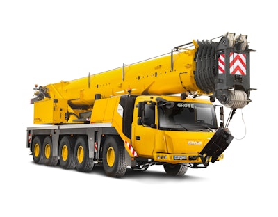 The new Grove GMK5150L features an updated look with a Mercedes carrier cab.