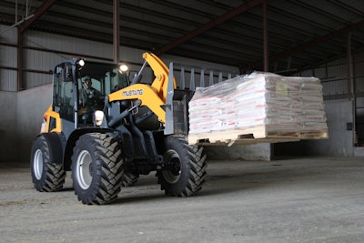 Manitou’s Mustang 708 articulated loader.