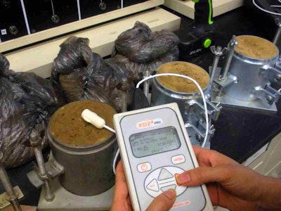 An MDOT research project showed that thermal conductivity, which is easy to measure, could be used to accurately model soil’s freezing behavior. This could be the first step to a better, less expensive way of determining when “frost laws” are implemented. (MDOT Photo)