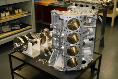 Disassembled 5.6-liter Endurance following 100-hour dyno test.