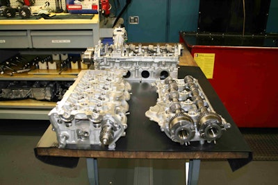 Disassembled 5.6-liter Endurance following 100-hour dyno test.