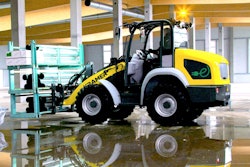 Wacker Neuson powers the Kramer 5055e electric wheel loader with two lead-acid battery-driven motors. Lead-acid batteries, though inexpensive and reliable, are less energy dense than even lithium-ion batteries, which Toyota researchers think they may have recently made headway on replacing with more powerful magnesium batteries.