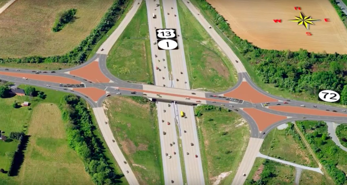 Delaware DOT opens state’s first diverging diamond interchange