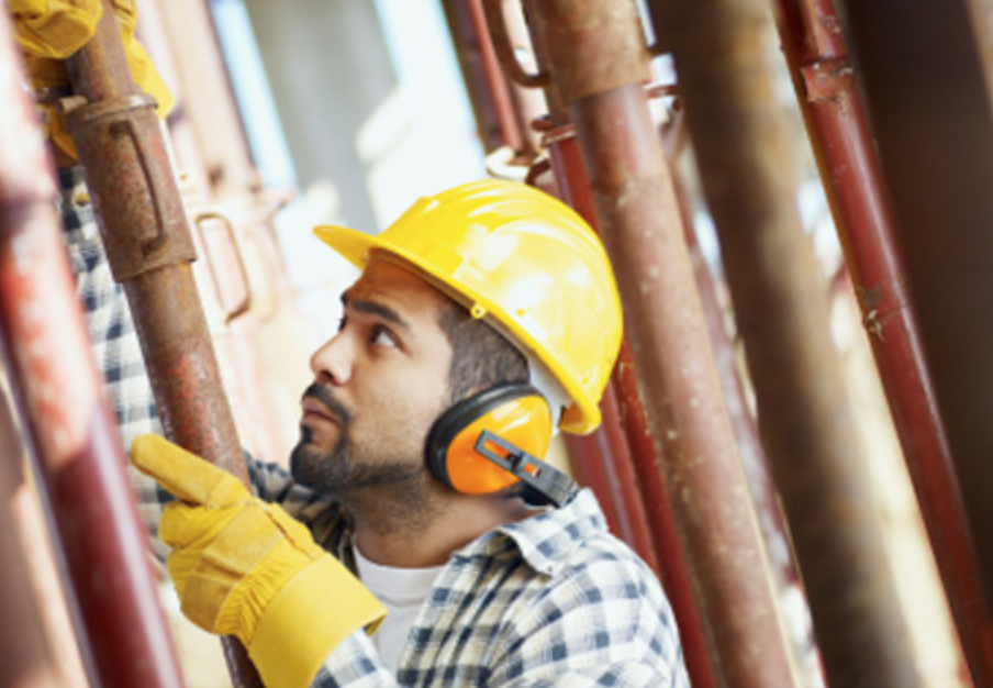 construction worker hearing protection ear