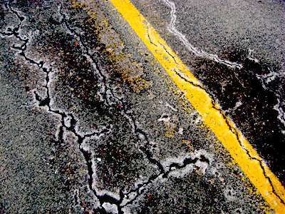 damaged cracked road cracks asphalt