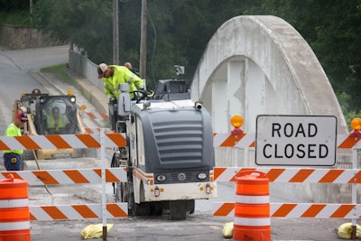 Marsh Rainbow Arch Bridge in Chippewa Falls closed for construction. Photo: Ross Evavold, The Chippewa Herald.