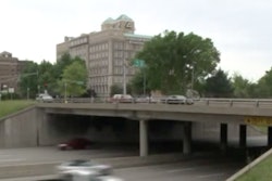 The Grand Bridge in St. Louis. Photo credit: Still from Fox 2 footage