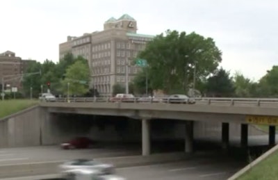The Grand Bridge in St. Louis. Photo credit: Still from Fox 2 footage