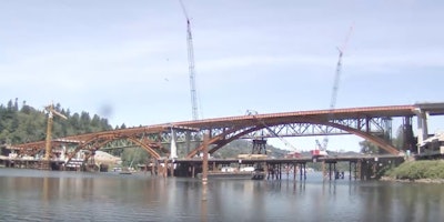 Sellwood Bridge construction time-lapse