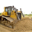 Student David Gomroth shows off his dozer operating skills. Gomroth is participating in a 6-week heavy equipment training program at Associated Training Services, Sun Prairie, Wis.