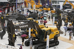 The Volvo CE booth at Bauma China 2014.