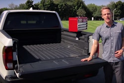 Citing requests, Honda opted to perform a tool box drop test on the composite bed of its 2017 Honda Ridgeline.