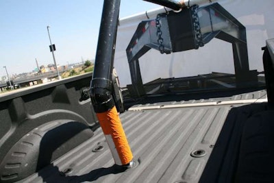 A camera placed on the back of the cab that overlooks the bed helps in connecting the gooseneck and fifth-wheel.