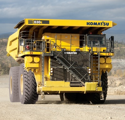 New Komatsu mining VP Funcannon most recently served as director of engineering for large mining trucks like the 830E-1AC shown here.