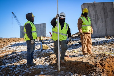 Employees with GMP’s pipe crew at work on a jobsite in South Brunswick, New Jersey.