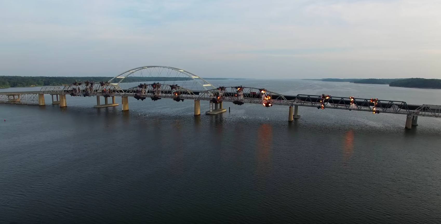 Eggners Ferry Bridge implosin