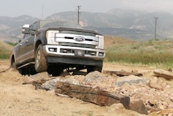 2017 Ford Super Duty rock climb