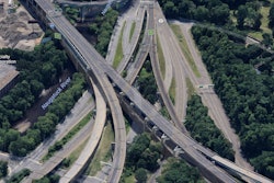 Waterbury Connecticut Mixmaster I-84:Route 8 interchange