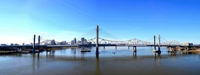The Kentucky Transportation Cabinet’s Abraham Lincoln Bridge over the Ohio River, large project winner in the Quality of Life/Community Development category.