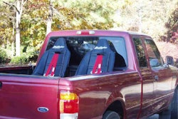 Bed Ryder offers a seat system with safety belts for safer truck bed rides. (Photo from bedryder.com.)