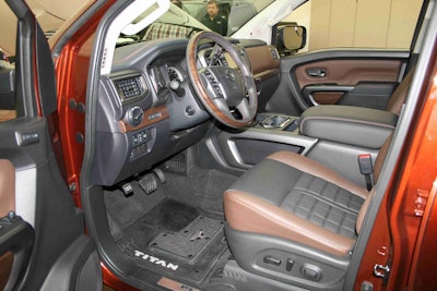 Seats in pickups, like this 2017 Nissan Titan, continue to become more luxurious.