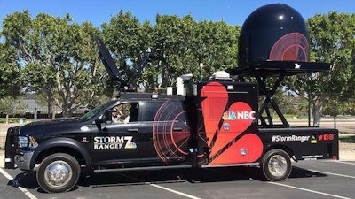 NBC recently deployed three weather radar trucks that will offer coverage where conventional radar fails. The radar can be lowered into the bed when not in use.
