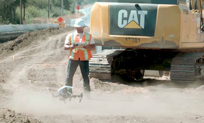 Airware Drone Caterpillar Excavator