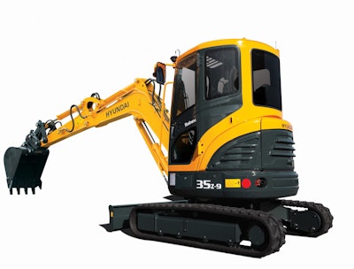 Hyundai’s R35Z-9 compact excavator