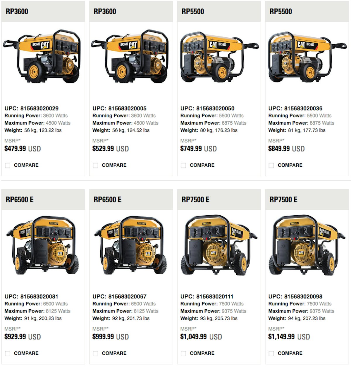 Cat 6500 hot sale generator