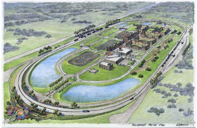 Artist rendering of the potential SunTrax transportation technology research facility.