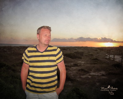 Larsson in a family photo posted to the Sarcoma Foundation of America website.