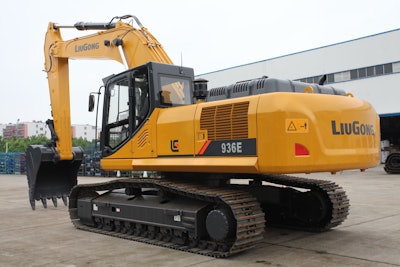 The Tier 4 Final E-Series excavators from LiuGong feature auxiliary hydraulics, a ROPS certified cab, a backup/travel camera, beefed up structures and longer undercarriages.