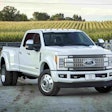 Ford’s focus on the development of its F-Series trucks has hampered its bottom line, Forbes reports. Pictured above is a 2017 Ford F-450 Super Duty Platinum Crew Cab 4×4.