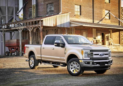 2017 Ford F-350 Super Duty King Ranch Crew Cab 4×4 single-rear-wheel pickup.