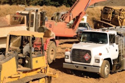 heavy equipment construction equipment fuel truck
