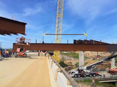 This NCDOT photo shows work from the Fayetteville Outer Loop project’s U2519DA-flyover site.