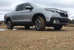 Ridgelines equipped with All Wheel Drive feature four modes – Normal, Sand, Snow and Mud – and Mud mode blasted through a soupy trail.