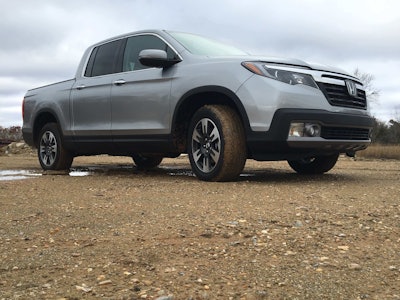 Ridgeline’s All Wheel Drive feature four modes – Normal, Sand, Snow and Mud. Mud mode blasted through a soupy trail.
