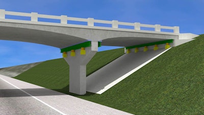 A future Oklahoma Department of Transportation project will increase the height of several bridges over I-35 in Kay County using specialized equipment to increase the raise the bridge deck. (Image: Oklahoma DOT)