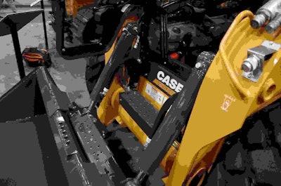 The cab, one of the widest in the industry according to Case, can be easily entered.