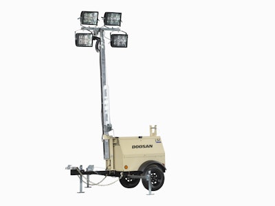 Doosan Portable Power’s LED fixtures are designed for the company’s LSC, LS, L6 and L8 light tower models.
